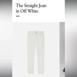 Frame The Straight Jean in Off White size 27